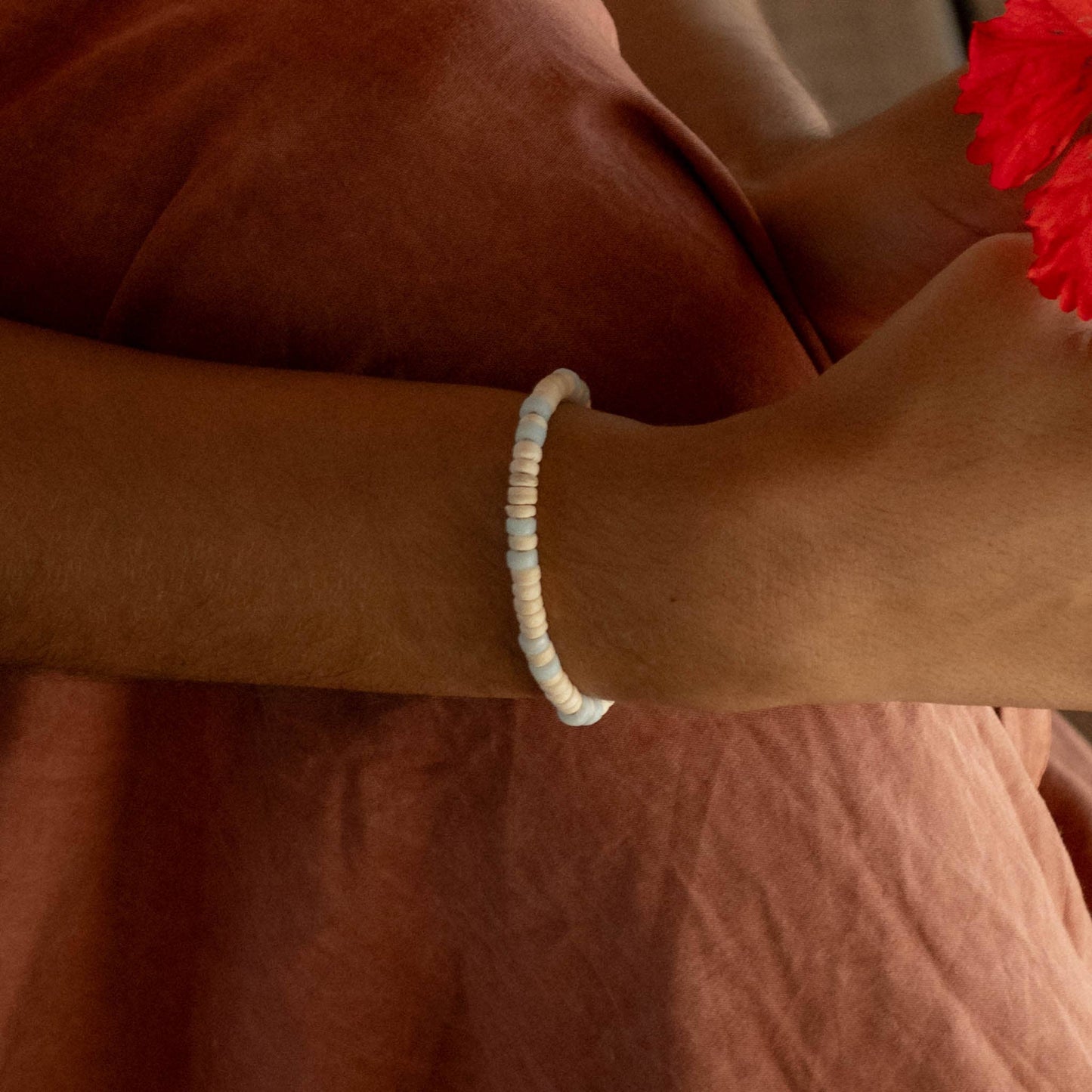 Samosir Natural Beaded Surf Bracelet