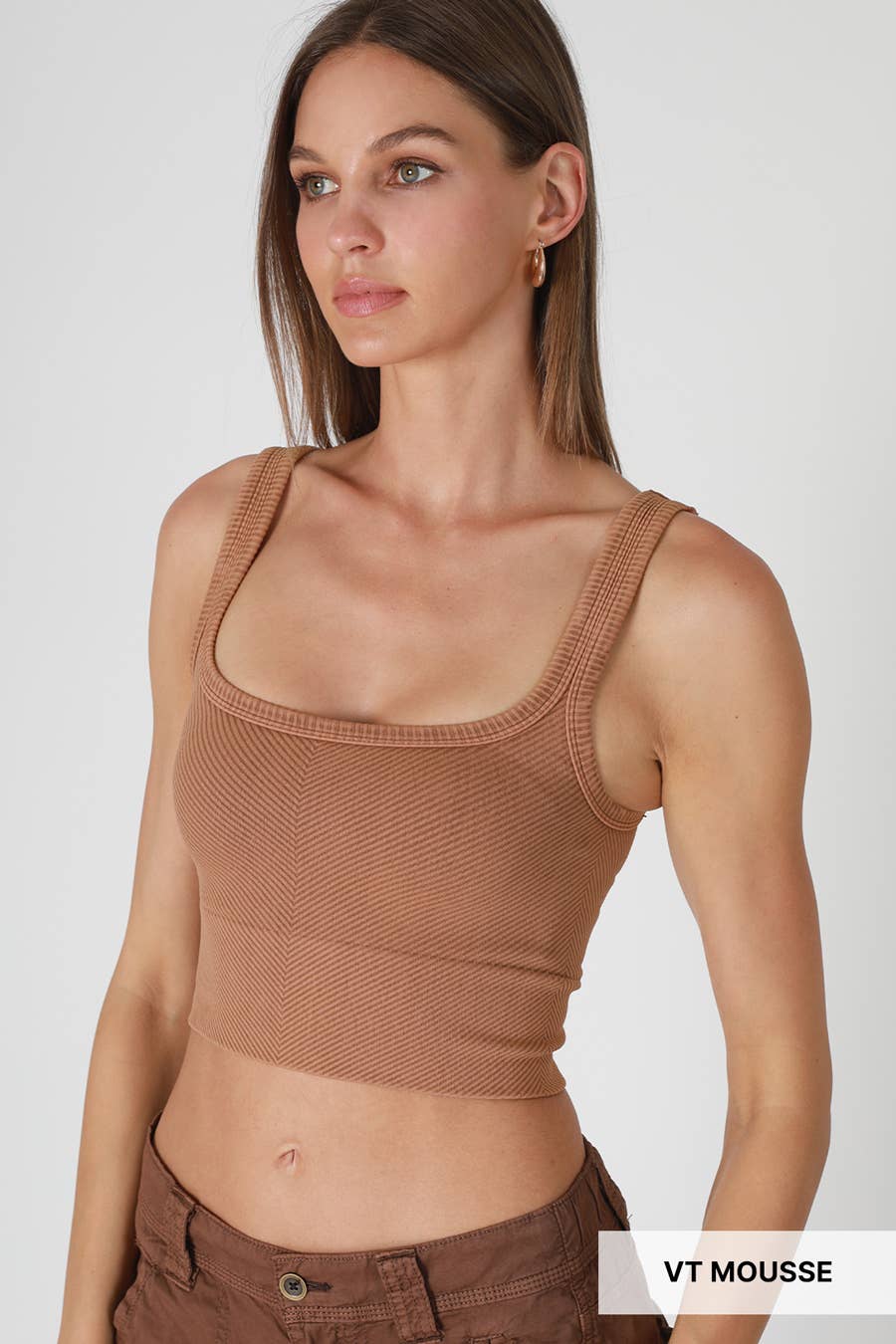 NS7923 - Vintage Chevron Crop Top
