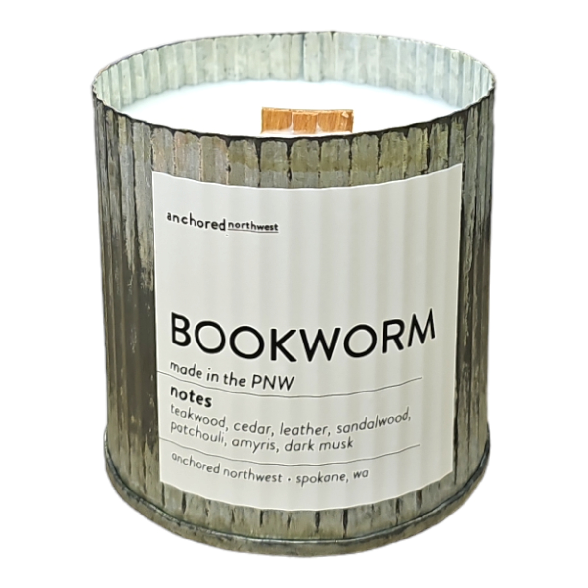Bookworm | Book Lover Gift Wood Wick Candle