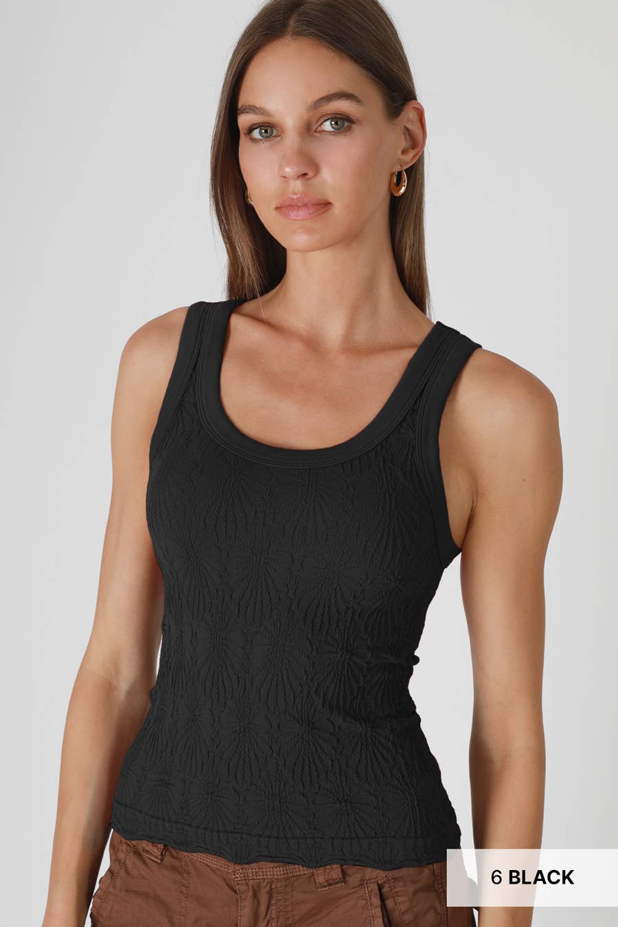 NS8458 - Reversible Lace Textured Tank Top