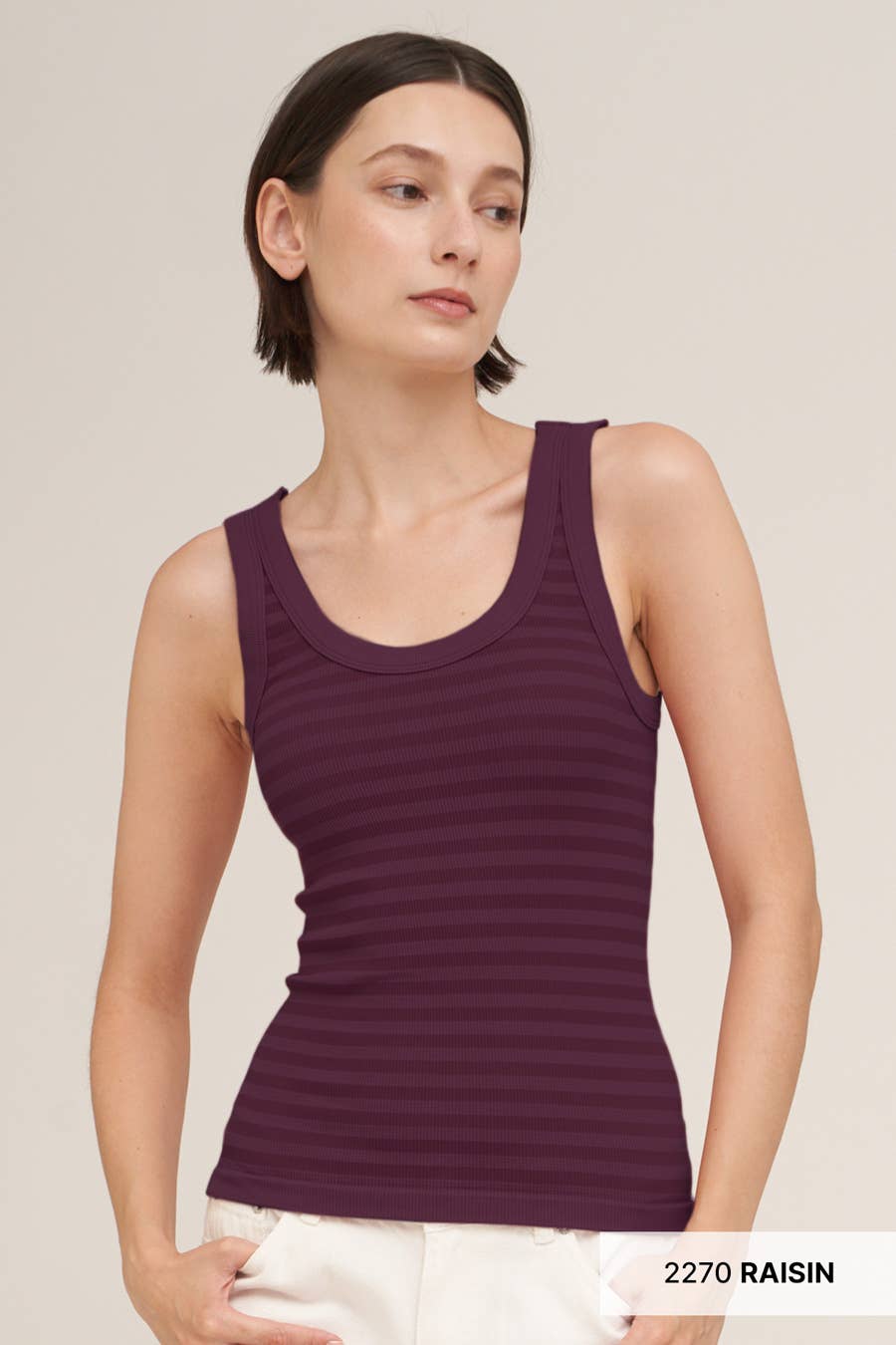 NS8503- Reversible Striped Tank Top