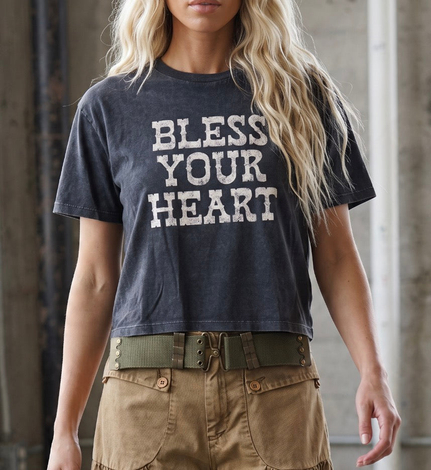 Bless Your Heart Graphic Crop Tee