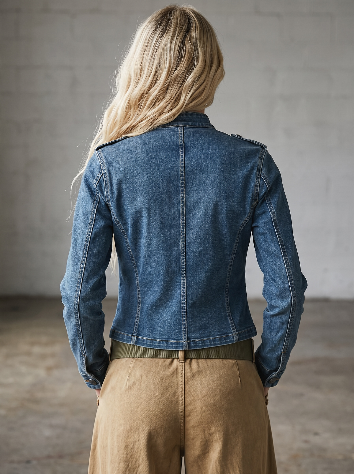 Denim Military Jacket