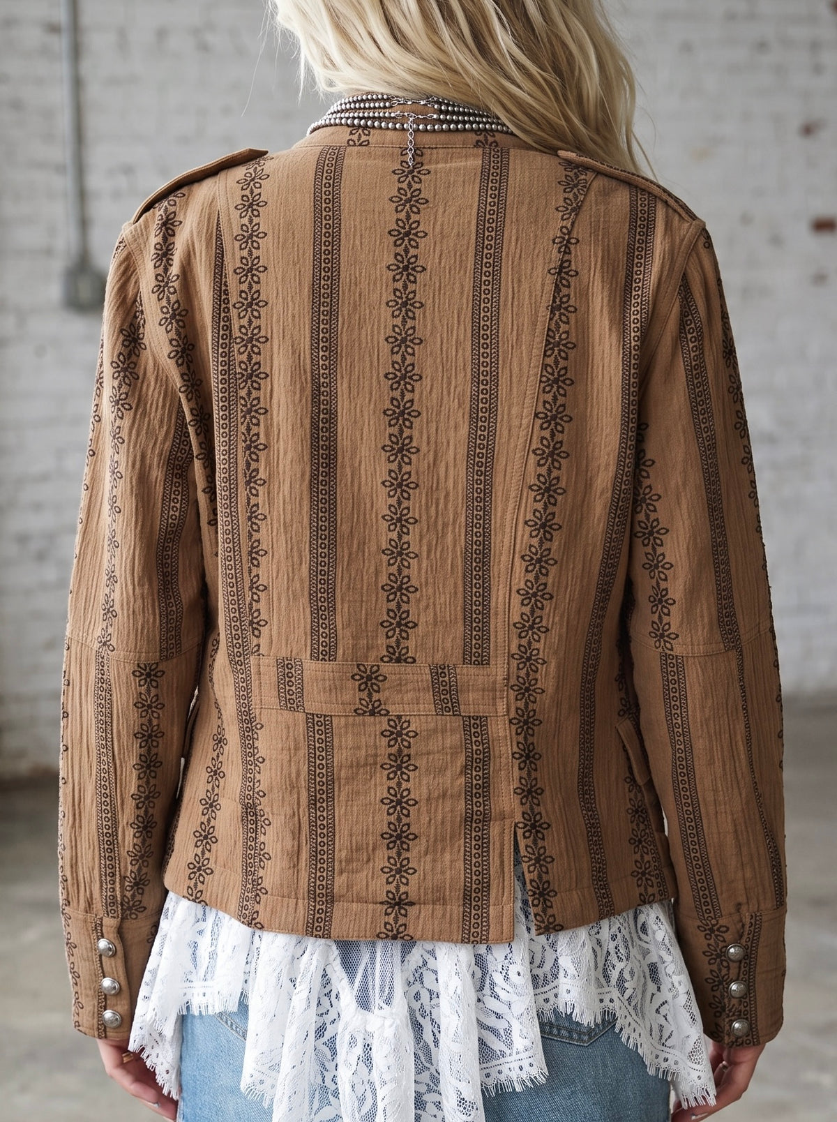 Mittoshop Print Military Jacket