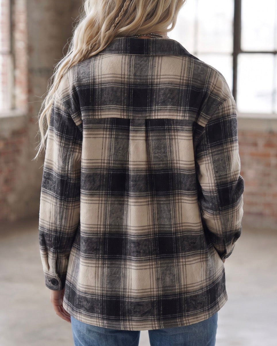 Sherpa Lined Flannel Shacket